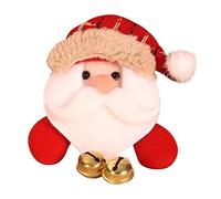 Décoration de Noël lumineuse à suspendre avec cloche, pin's Old Man, bonhomme de neige, chaîne de revers de Noël pour enfants (A, taille unique)