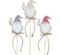 Décoration de Noël Lutins en bois Fleur 5x8cm Set de 12 - Décoration de table & Idées DIY