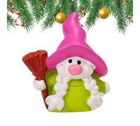 Décoration de Noël miniature réaliste en résine, figurine de sorcière pour la maison, caractéristiques détaillées faites à la main, fonction matériau portable, outil de vacances, accessoires