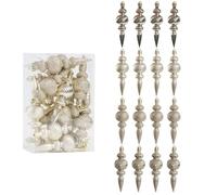 Décoration de Noël moderne à suspendre en plastique Dentelle conique allongée Multicolore Artistique pour la décoration de fenêtre d'arbre Décorations artistiques d'étagère de Noël