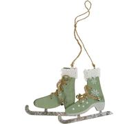 Décoration de Noël Paire de patins à glace Menthe 13x11,5cm - Pendentif pour arbre, Décoration de Noël, Set 2pc