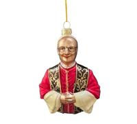 Décoration de Noël Pape Léo XIV - Verre 3D peint à la main Souvenir de vacances - Premier Pape Américain Cadeau commémoratif