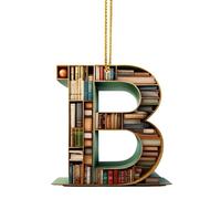 Décoration de Noël Pendentif de noël en Acrylique 2D, Mignon, Double Impression, Cadeau 2D, 1 pièce, bibliothèque, modélisation Lettres anglaises