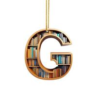 Décoration de Noël Pendentif de noël en Acrylique 2D, Mignon, Double Impression, Cadeau 2D, 1 pièce, bibliothèque, modélisation Lettres anglaises