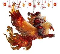 Décoration de Noël Père Noël en Traîneau,Souvenir Plat Accrochable en Acryllique | Ornement Santa pour Sapin et Intérieur,pour Porte Table Cheminée Chambre Balcon Jardin