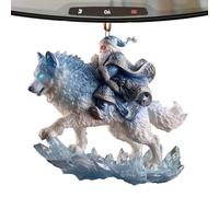 Décoration de Noël Père Noël en Traîneau - Souvenir Plat Accrochable en Acryllique,Pendentif Père en Acrylique pour Sapin de | pour Salon Chambre Cheminée Table Porte