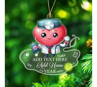 Décoration de Noël personnalisée 2024, meilleur cadeau personnalisé pour les médecins, futur docteur, décoration d'arbre de Noël