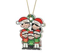 Décoration de Noël Personnalisée 2025 pour Une Famille de 3 à 10 Personnes, Personnalisée avec Les Noms, Cadeau de Noël Chaleureux