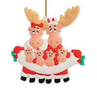 Décoration de Noël personnalisée avec nom de famille - Décoration d'arbre de vacances, décoration d'intérieur festive, cadeau personnalisé pour les familles, pendentif en métal durable pour les