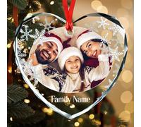 Décoration de Noël personnalisée, ornements en cristal personnalisés, ornement de Noël personnalisé pour maman/papa, ornements personnalisés avec nom, style 6