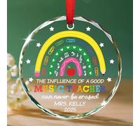 Décoration de Noël personnalisée pour professeur de musique, cadeau de la part des étudiants, l'influence d'un bon professeur de musique, décoration en verre pour musicien, nom personnalisé