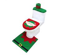 Décoration de Noël pour abattant WC et tapis pour salle de bain Décoration de Noël