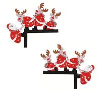 Décoration de Noël pour cadre de porte - moderne en bois | 2 pièces décorations pour cadres de porte | pour salle de bain cuisine couloir porche entrée extérieure Noël chambre maison