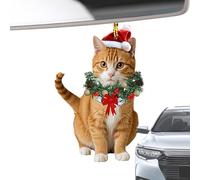 Décoration de Noël pour chat - Pièce maîtresse 2D - Décorations de chaton mignon - Pour la maison, les vacances, les célébrations saisonnières, la porte, la table, le jardin, la maison de ferme, les