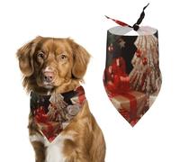 Décoration de Noël pour chien bandana triangulaire lavable en polyester pour chien mignon bandana pour chiens de taille moyenne et grande taille