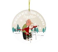 Décoration de Noël pour couples, décorations de Noël pour couples, Vieillir avec moi Décoration de vacances en couple, Ornements suspendus pour arbre de noël, décoration de vacances d'hiver amusante p