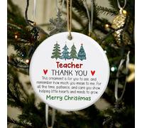 Décoration de Noël pour enseignant 2025 - Cadeau de remerciement, décoration de Noël pour enseignant, cadeau de fin d'année de la part des étudiants, décoration de sapin de Noël pour salle de classe