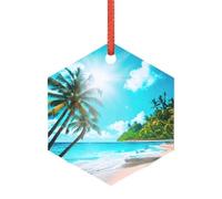 Décoration de Noël pour mariage sur le thème de l'océan tropical, souvenir en acrylique pour les jeunes mariés, cadeaux de mariage