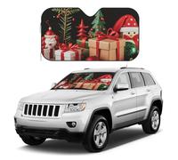 Décoration de Noël pour pare-brise de voiture, pare-soleil pliable pour fenêtre avant, pare-soleil universel pour voitures, SUV, camions - Gardez votre véhicule au frais