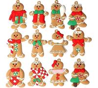 Decoration De Noel Pour Sapin Bonhomme En Pain D'éPice DéCorations De Sapin De NoëL 12 PièCes De Breloques De Sapin De NoëL 7*5cm