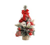Décoration de Noël pour sapin de Noël - Décoration de bureau - Mini arbre de bureau - Hauteur : 38,1 cm - Rouge - Taille unique