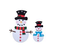 Décoration de Noël - PTIT CLOWN - Bonhomme de Neige - Feutrine - Multicolore - 50 x 98 cm