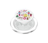 Décoration de Noël rétro colorée avec Père Noël Casse-Noisette en Sucre d'orge PopSockets PopGrip pour MagSafe