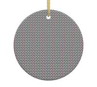 Décoration de Noël ronde en céramique à suspendre Motif Tour Eiffel