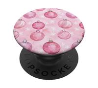 Décoration de Noël Rose à Motif Vintage PopSockets PopGrip Adhésif