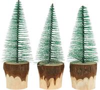 Décoration de Noël Sapin enneigé 10cm 8pc - Sapins de Noël miniatures pour crèches et maquettes