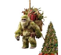 Décoration de Noël - Singe 2D à Suspendre - en Acrylique - Décoration de fête pour Le Sapin de Noël - pour la Maison, la Cuisine, l'extérieur, Le Jardin, la terrasse, la fenêtre