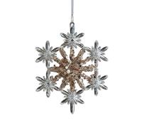 Décoration de Noël Szw765 - Kit de suspension pour sapin de Noël - Flocon de neige - Petit charm - Décoration à suspendre (C, taille unique)