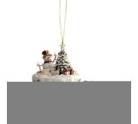 Décoration de Noël Tasse de Café pour Sapin | Ornements Maison de Noël - Pendentif 2D en Forme de Maison Neigeuse Tasse Café Acrylique pour Intérieur Voiture Chevet Hommes Femmes Bureau Sac à Dos