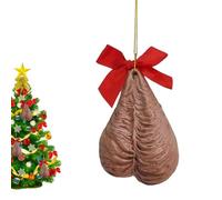 Décoration de Noël, testicules 3D, décoration de sapin de Noël, décoration de sapin de Noël, décoration amusante Spoof pour festival, décorations de Noël créatives, pendentifs de voiture, travaux