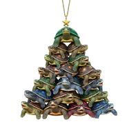Décoration De Noël Tortue pour Sapin | Ornements De Décoration pour Fêtes | Murale 2D en Acrylique pour Fenêtre Couronne Manteau Décorateurs d'Intérieur