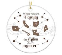 Décoration de Noël Traditionnel Quand Vous êtes Une Famille, Les kilomètres n'ont Pas d'importance des kilomètres de Distance Une Grande Distance Famille Amis Frères et sœurs Sœurs en Acrylique
