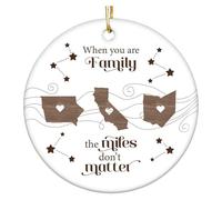 Décoration de Noël Traditionnel Quand Vous êtes Une Famille, Les kilomètres n'ont Pas d'importance des kilomètres de Distance Une Grande Distance Famille Amis Frères et sœurs Sœurs en Acrylique