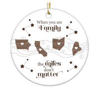 Décoration de Noël Traditionnel Quand Vous êtes Une Famille, Les kilomètres n'ont Pas d'importance des kilomètres de Distance Une Grande Distance Famille Amis Frères et sœurs Sœurs en Acrylique