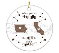 Décoration de Noël Traditionnel Quand Vous êtes Une Famille, Les kilomètres n'ont Pas d'importance des kilomètres de Distance Une Grande Distance Famille Amis Frères et sœurs Sœurs en Acrylique