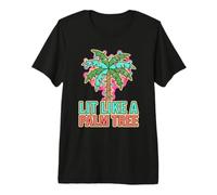Décoration de Noël Tropicale illuminée comme Un Palmier T-Shirt Haut de Gamme
