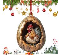 Décoration de Noël - Trou d'arbre - Pendentif animal - Décoration de Noël pour arbre - Pendentif plat en acrylique - Décoration pour cheminée, jardin, fenêtre, maison, vacances, fêtes de famille