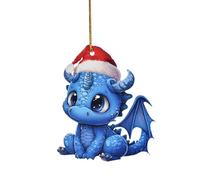 Décoration de Noël, œuf de bébé dragon en acrylique à suspendre pour sapin de Noël et décoration d'intérieur, créant une atmosphère festive magique (H)