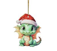 Décoration de Noël, œuf de bébé dragon en acrylique à suspendre pour sapin de Noël et décoration d'intérieur créant une atmosphère festive magique (D)