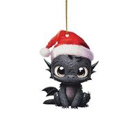 Décoration de Noël, œuf de bébé dragon en acrylique à suspendre pour sapin de Noël et décoration d'intérieur créant une atmosphère festive magique (F)