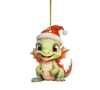 Décoration de Noël, œuf de dragon en acrylique à suspendre pour sapin de Noël et décoration d'intérieur créant une atmosphère festive magique (B)