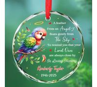 Décoration de Noël « Your Loved Ones are Always Close by » - Nom personnalisé - Décoration de sapin de Noël pour deuil - Ornement commémoratif 2025 - Ornements en verre de condoléances en souvenir