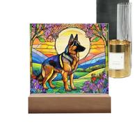 Décoration de panneau en acrylique tacheté pour chiens, attrape-rêves pour chiens tachés, décoration commémorative pour animaux de compagnie Sun Catcher, fait à la main pour attrape-soleil de