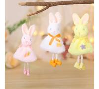 Décoration de Pâques à suspendre - Figurines de lapin de Pâques - En tissu - Décoration de Pâques à suspendre - Décoration de printemps - Idéal pour Pâques - Décoration de printemps (set B)