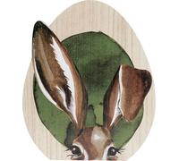 Décoration de Pâques en bois Lapin Oeuf Décoration Naturelle Colorée 33cm×45cm Eyecatcher