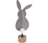 Décoration de Pâques Figurine de table en feutre Lapin de Pâques Gris 50cm